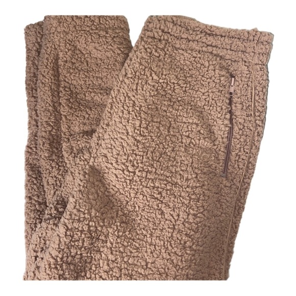 SKIMS Teddy Sherpa Fleece Jogger Pants Beige Tigers Eye 2XL NWT - Picture 6 of 10